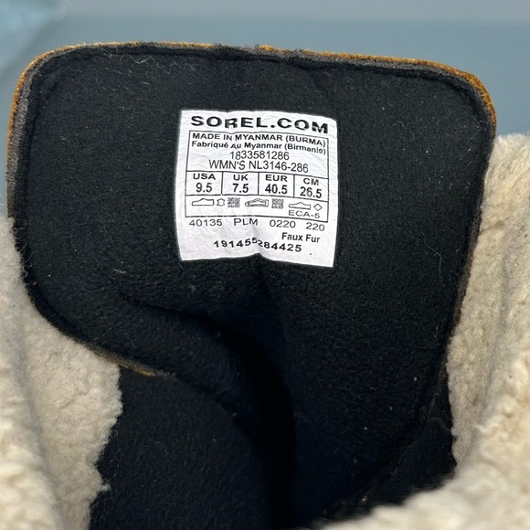 Sorel Size 9.5 Women's Tan & Black Waterproof Winter Boots - Picture 10 of 11